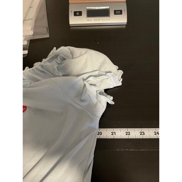 Route 66 Shirt Womens Large Embroidered Floral Peasant Off Shoulder Top Boho Y2K - Picture 6 of 8